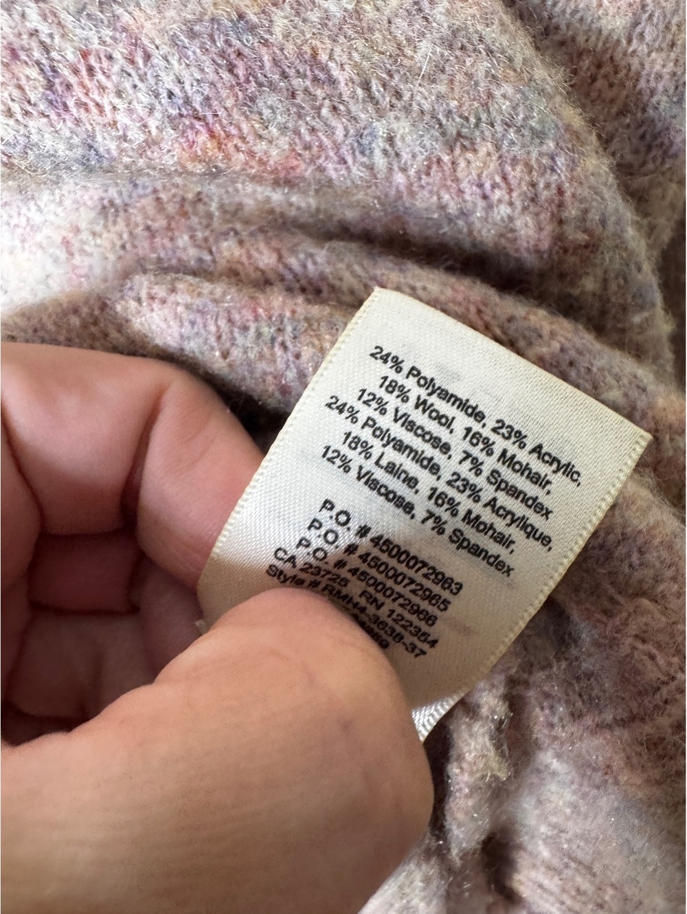 Wilfred Womens S Turtleneck Tie Waist Sweater Mauve Wool Mohair Blend - Picture 4 of 7
